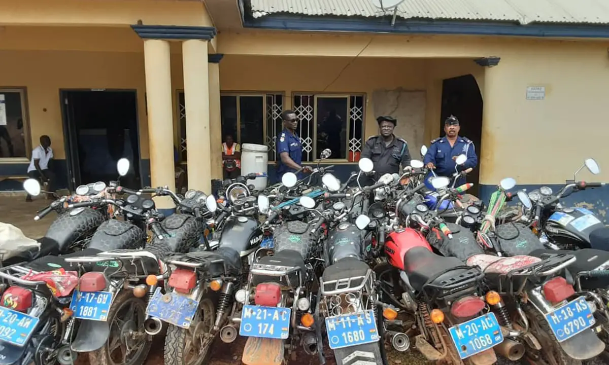 Police arrest over 300 suspected criminals, seize over 700 motorbikes in Ashanti Region