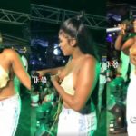 Yaa Jackson shows off her b00bs during performance on stage (Video)